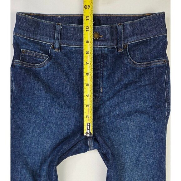 Spanx Size Small Womens 34" Inseam Flare Two Back Pockets Pull Up Blue Jeans - Picture 7 of 11